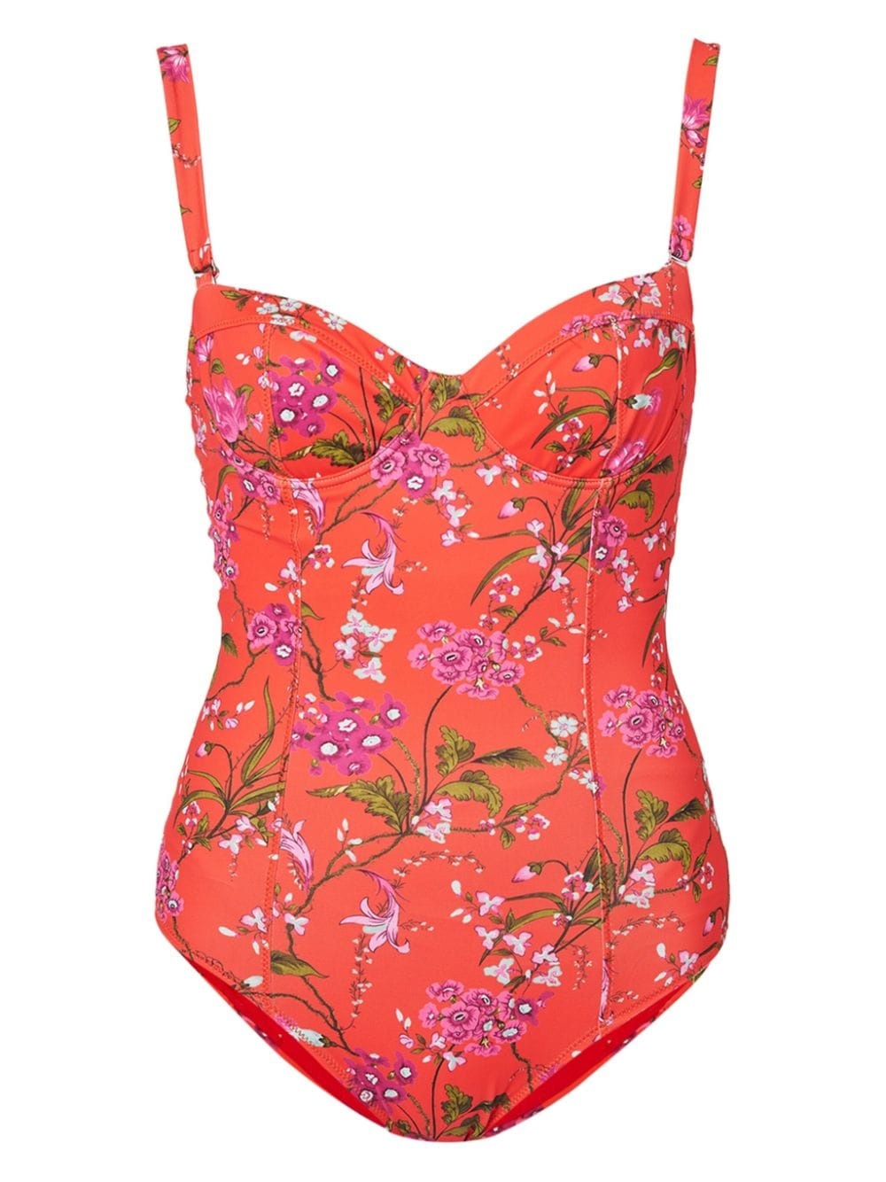 floral-print swimsuit - 1