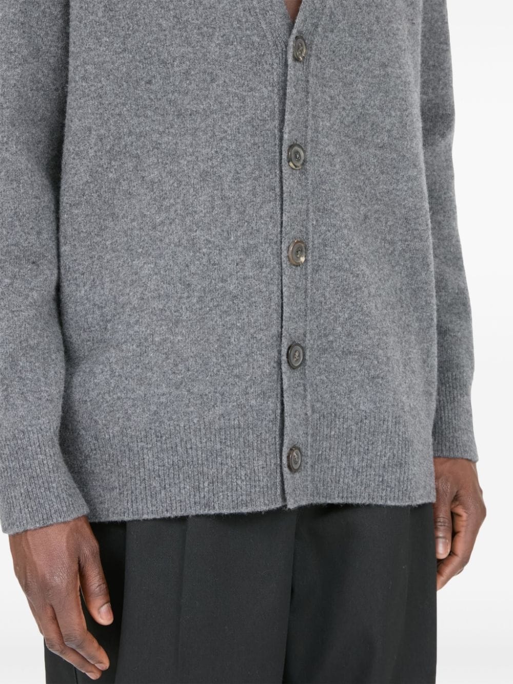 V-neck wool cardigan - 7