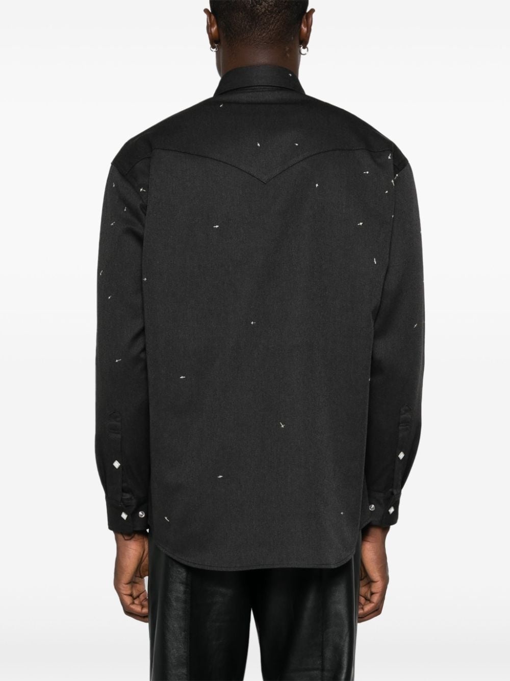 cross-motifs shirt - 4