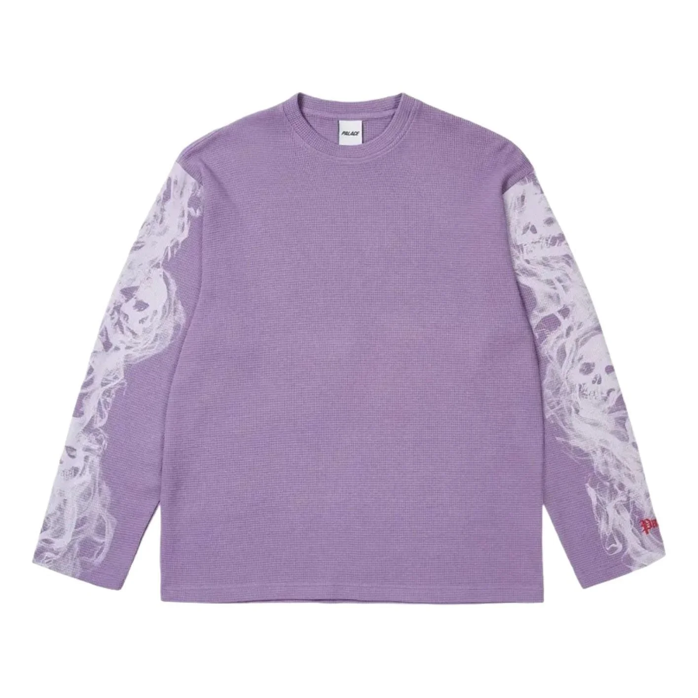 Palace Smoked Waffle Long-Sleeve 'Flat Grape' P30ES020 - 1