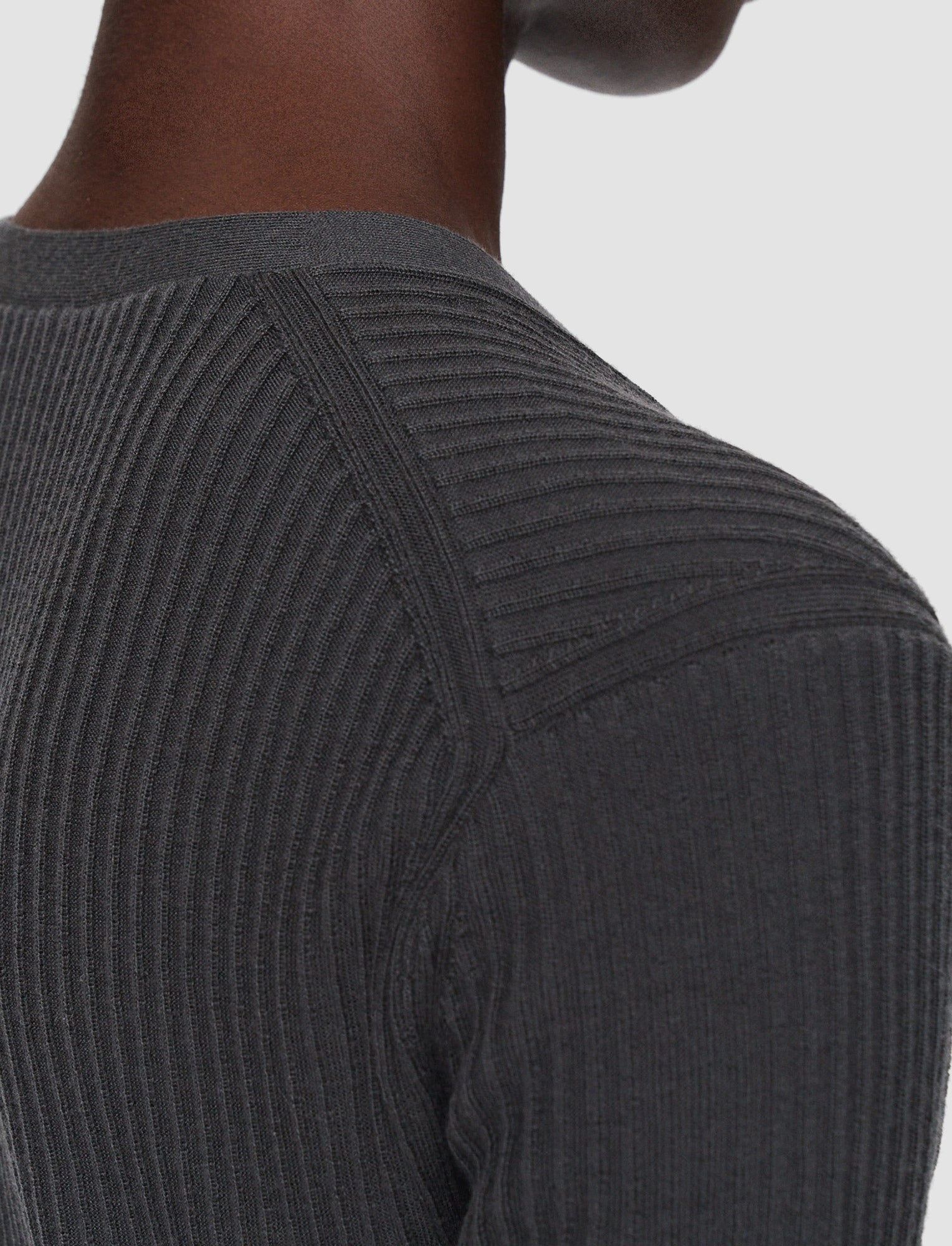 Merino Rib V Neck Top - 5