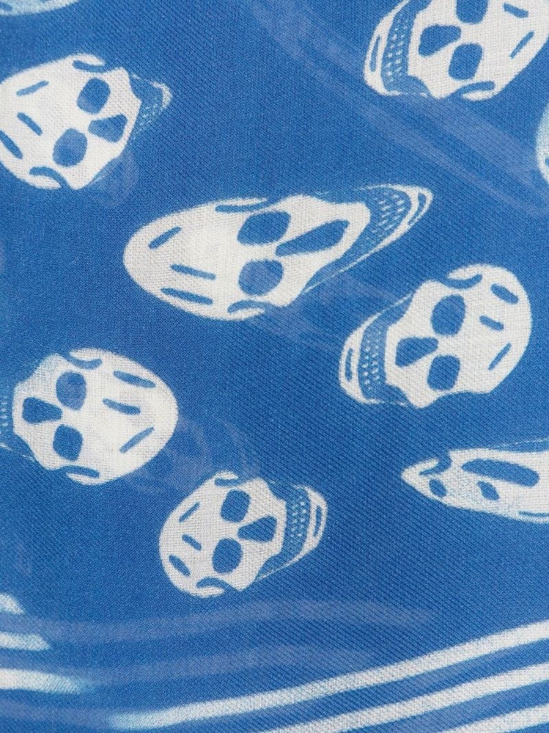 skull-print modal scarf - 2