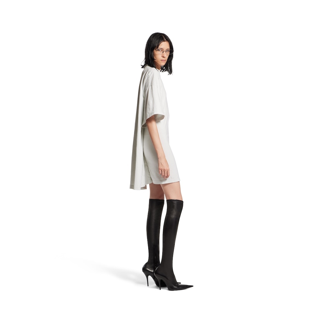 Women's Semi Fitted Dress in Dirty White - 3