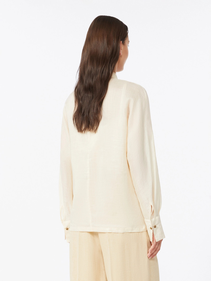 BALDI Ramie canvas shirt - BEIGE 4