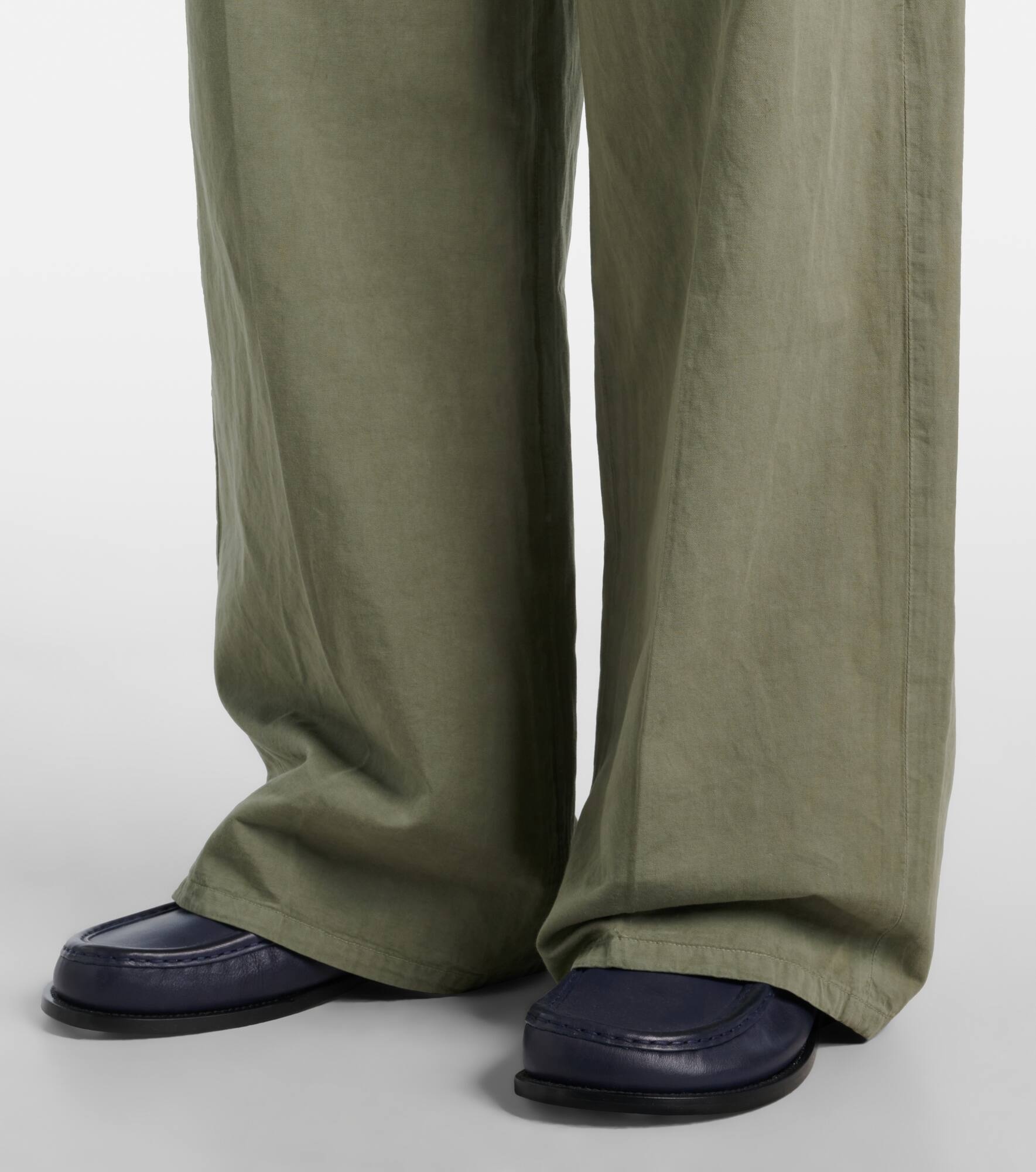 Aurora cotton and linen wide-leg pants - 5