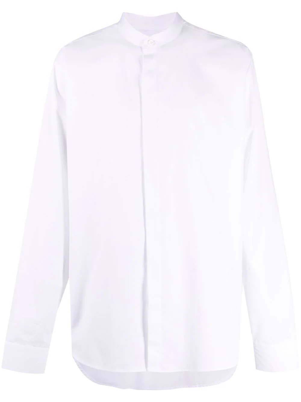 Mandarin-collar long-sleeve shirt - 1