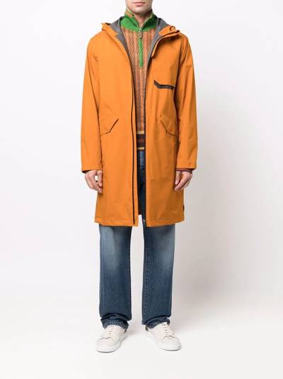 Herno hooded longline rain coat outlook