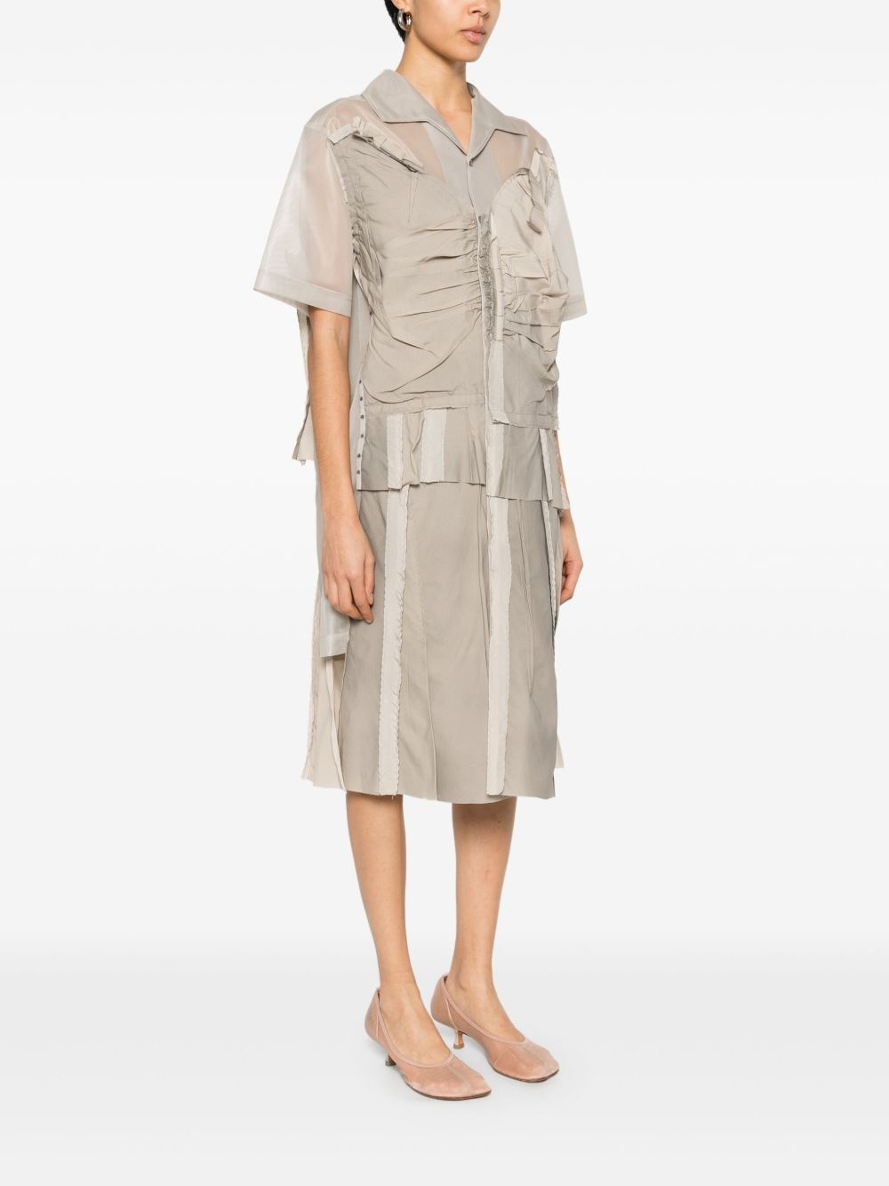 panelled midi dress - 3