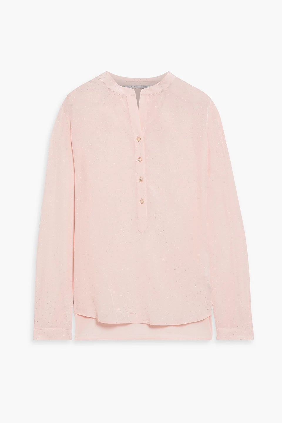 Swiss-dot crepe de chine shirt - 1