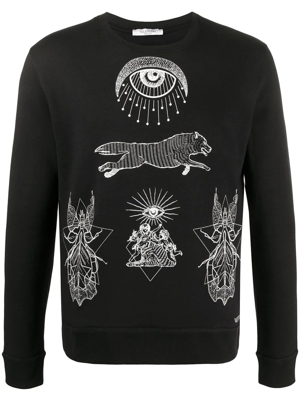 embroidered motif sweatshirt - 1