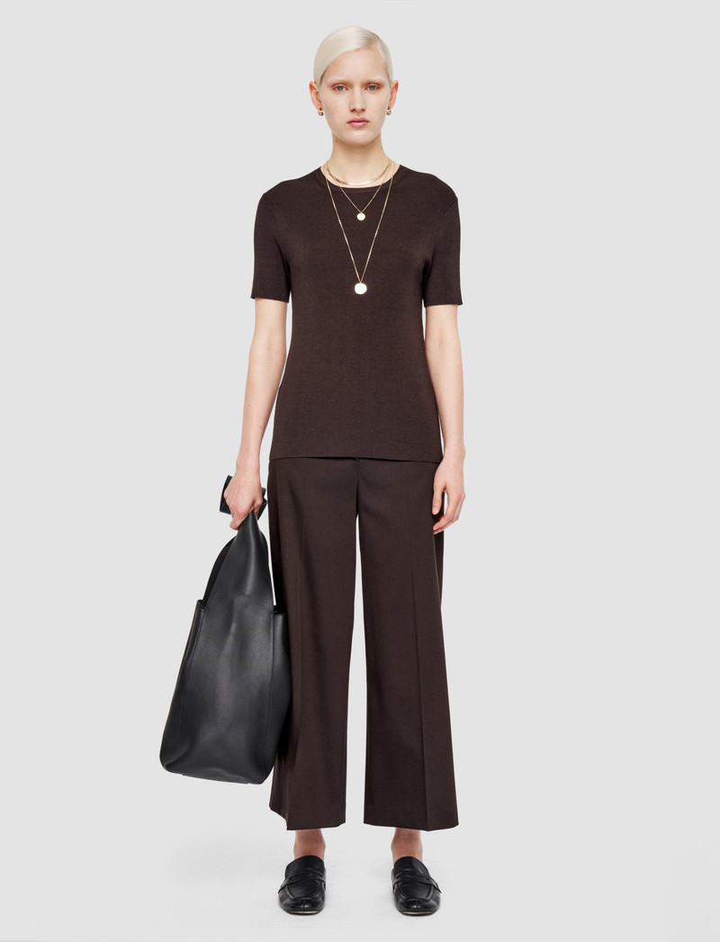 JOSEPH Satin Rib Knit Top outlook
