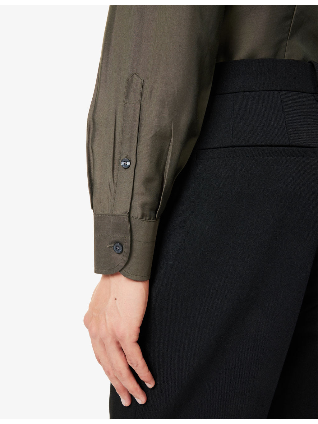 Embroidered-Logo Sport Modal-Silk Blend Shirt - 5