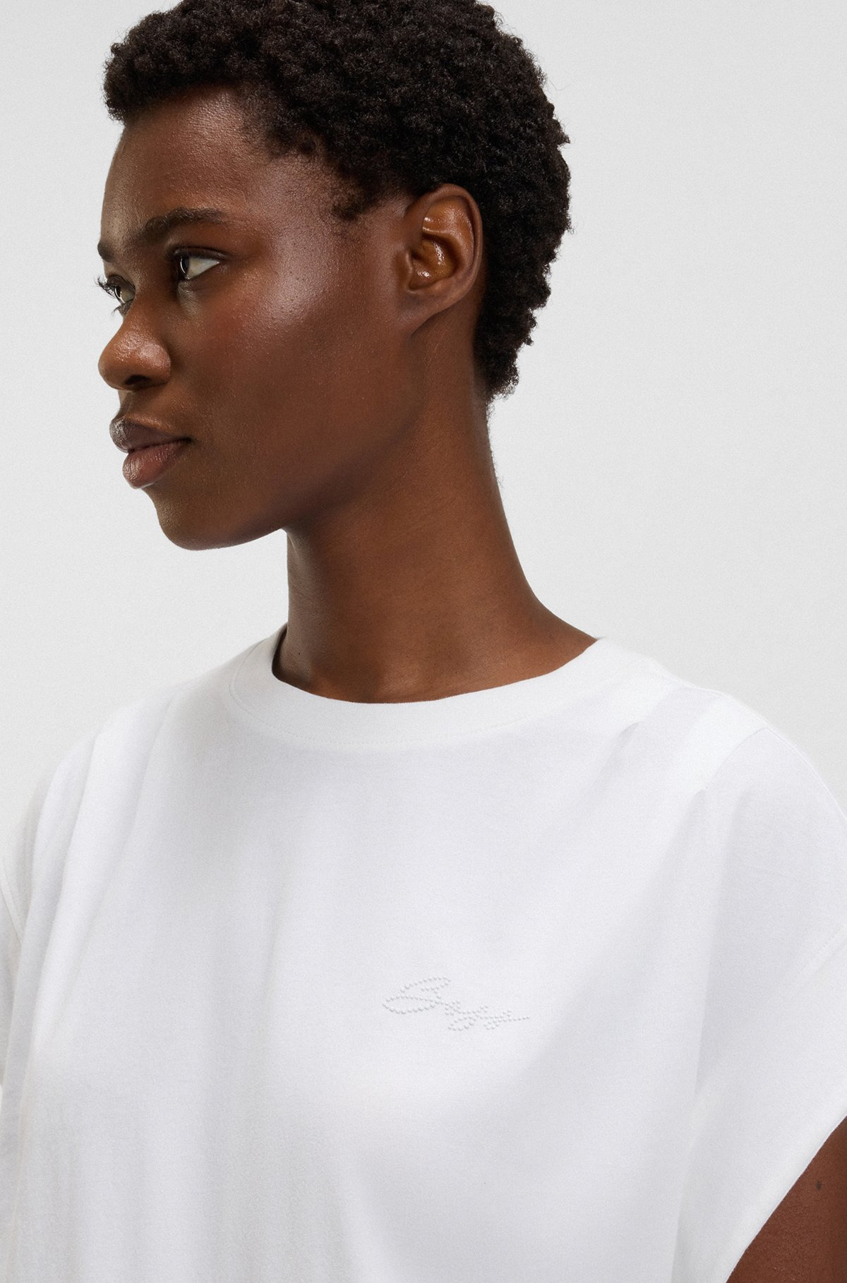 COTTON JERSEY T-SHIRT WITH HANDWRITTEN-LOGO PRINT - 5