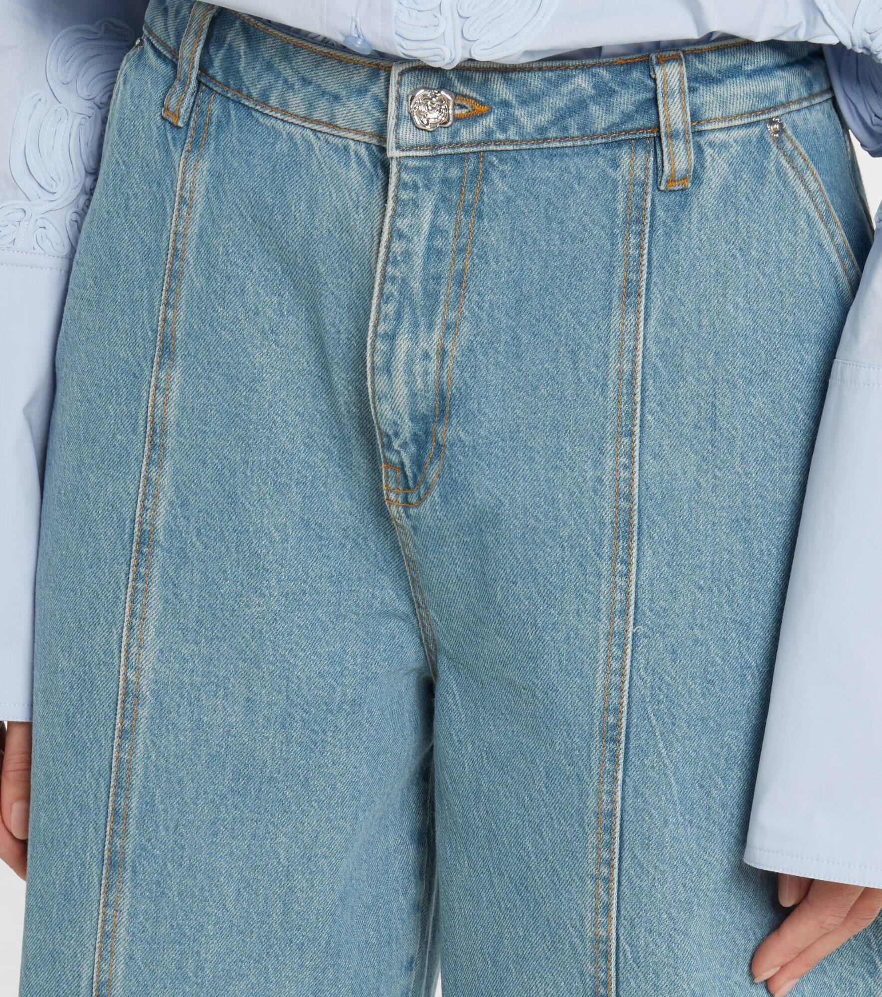 High-rise barrel-leg jeans - 4