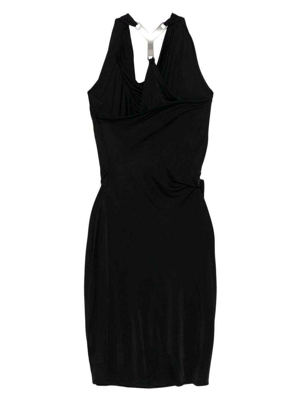 draped halterneck dress - 2