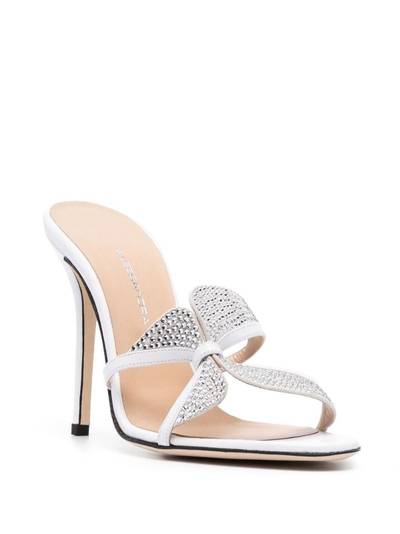 Alessandra Rich Butterfly crystal-embellished sandals outlook