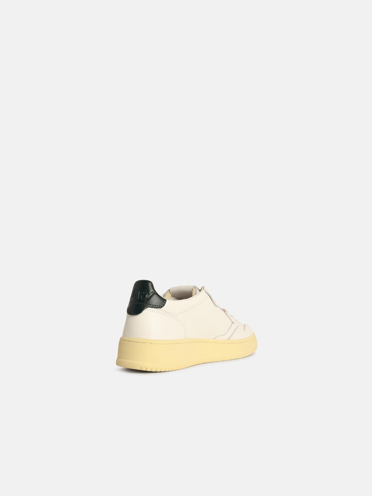 'MEDALIST LOW' WHITE AND GREEN LEATHER SNEAKERS - 3