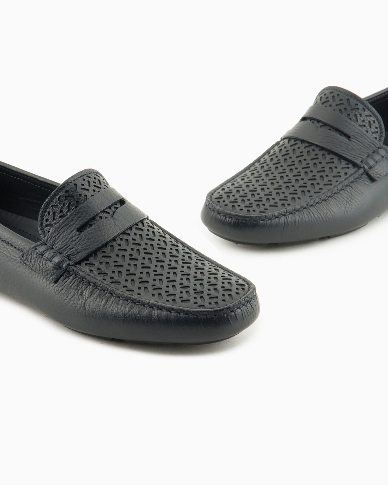 Deerskin and nappa-leather loafers - 5
