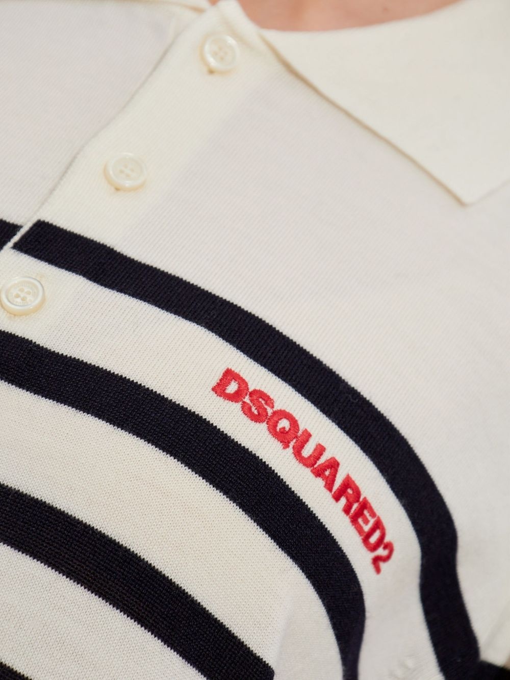 striped polo-neck sweater - 5