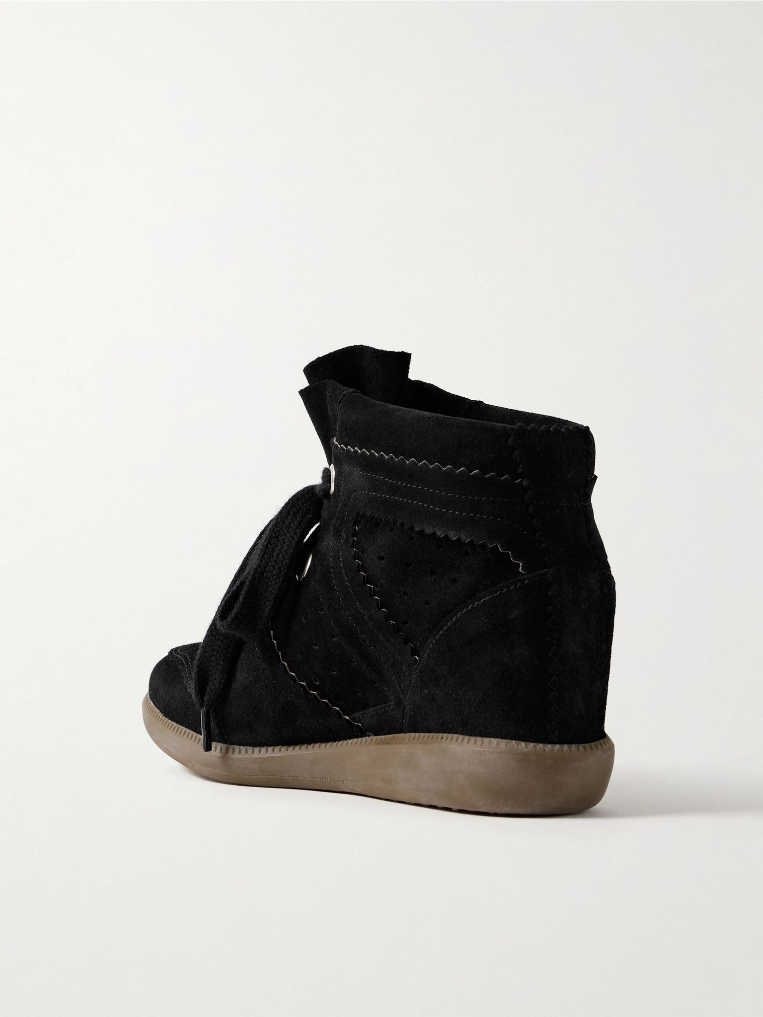 Bobby suede wedge sneakers Black - 3