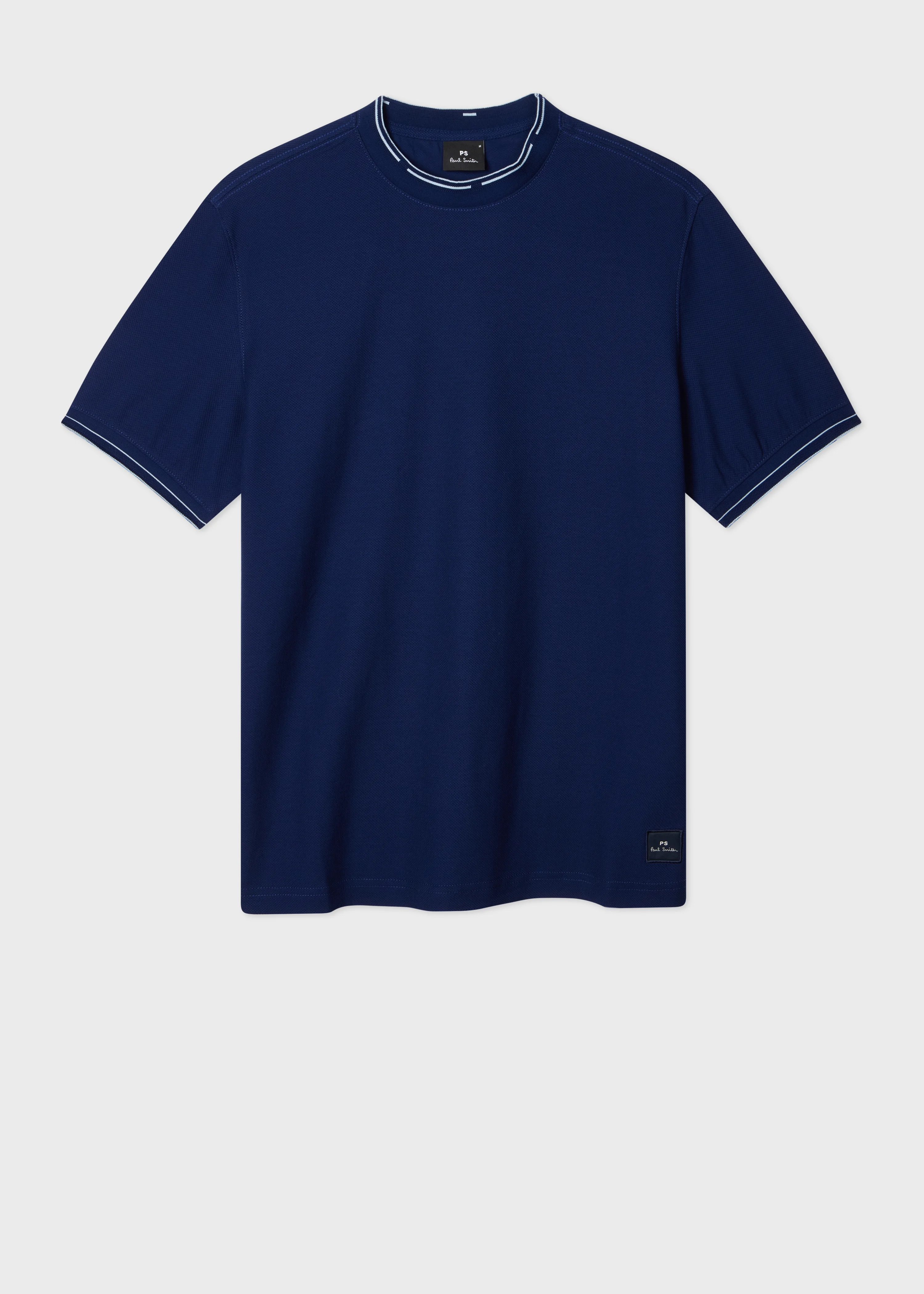 Navy Cotton Pique T-Shirt - 1