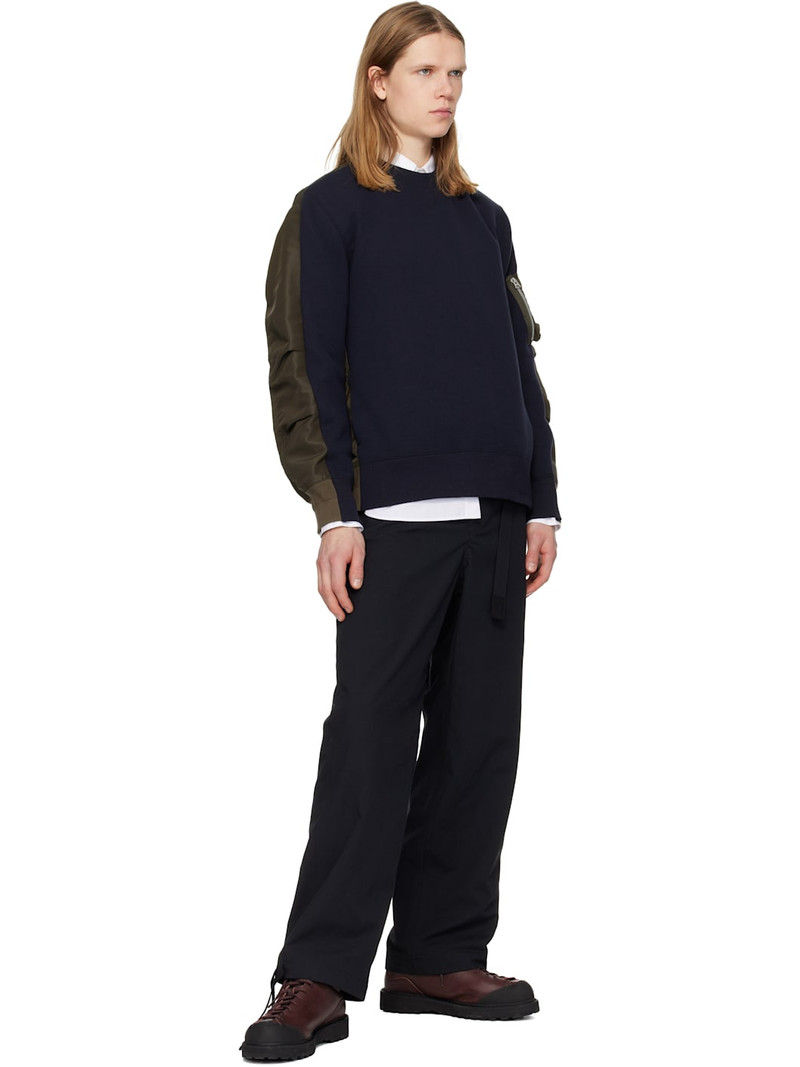 sacai Navy & Khaki Sponge Pullover Sweatshirt outlook