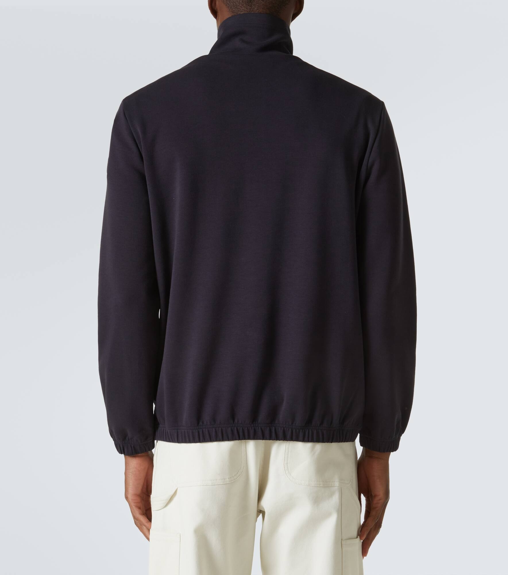 Cotton-blend half-zip sweatshirt - 4