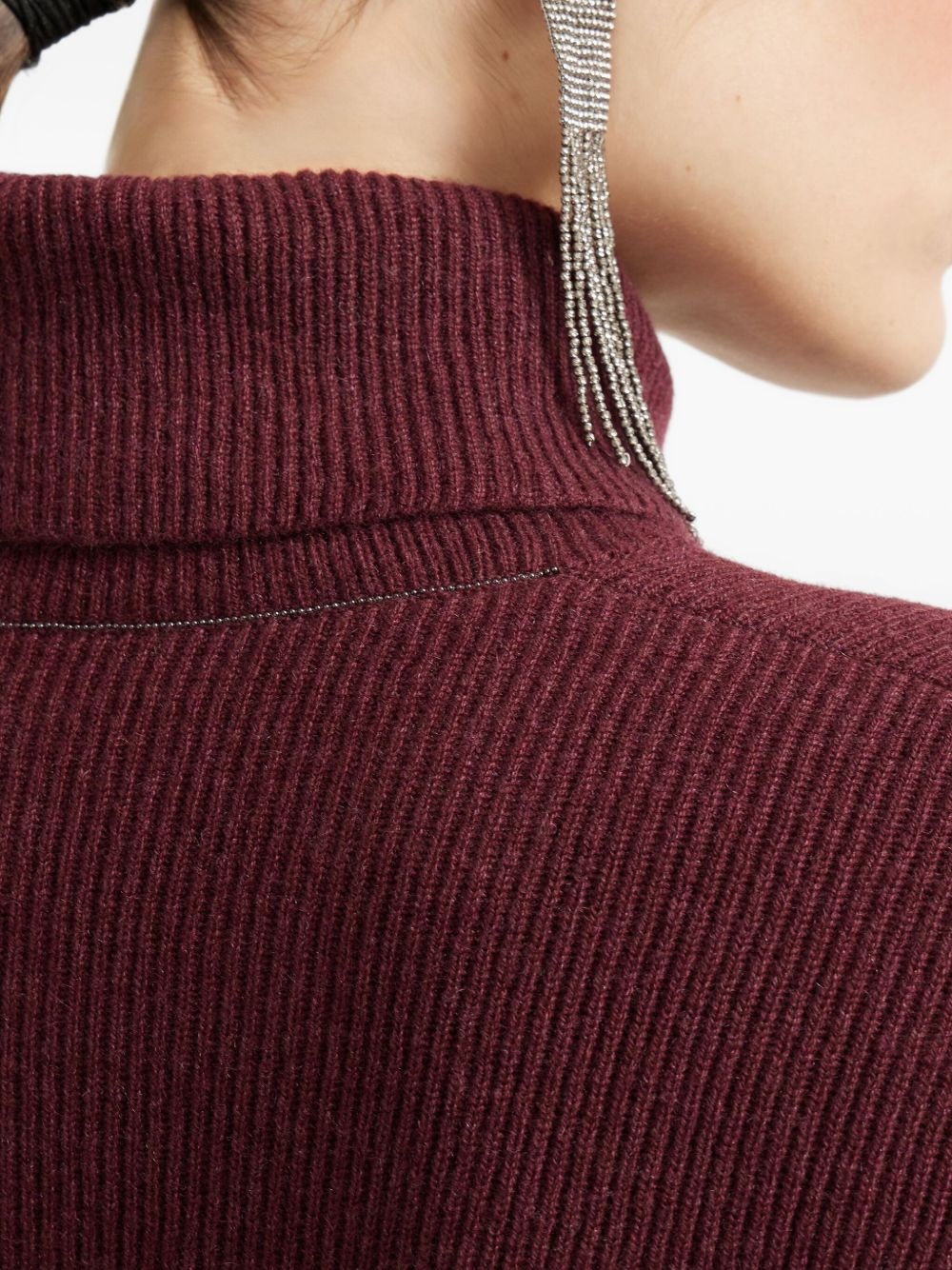 ribbed turtleneck sweater - 6
