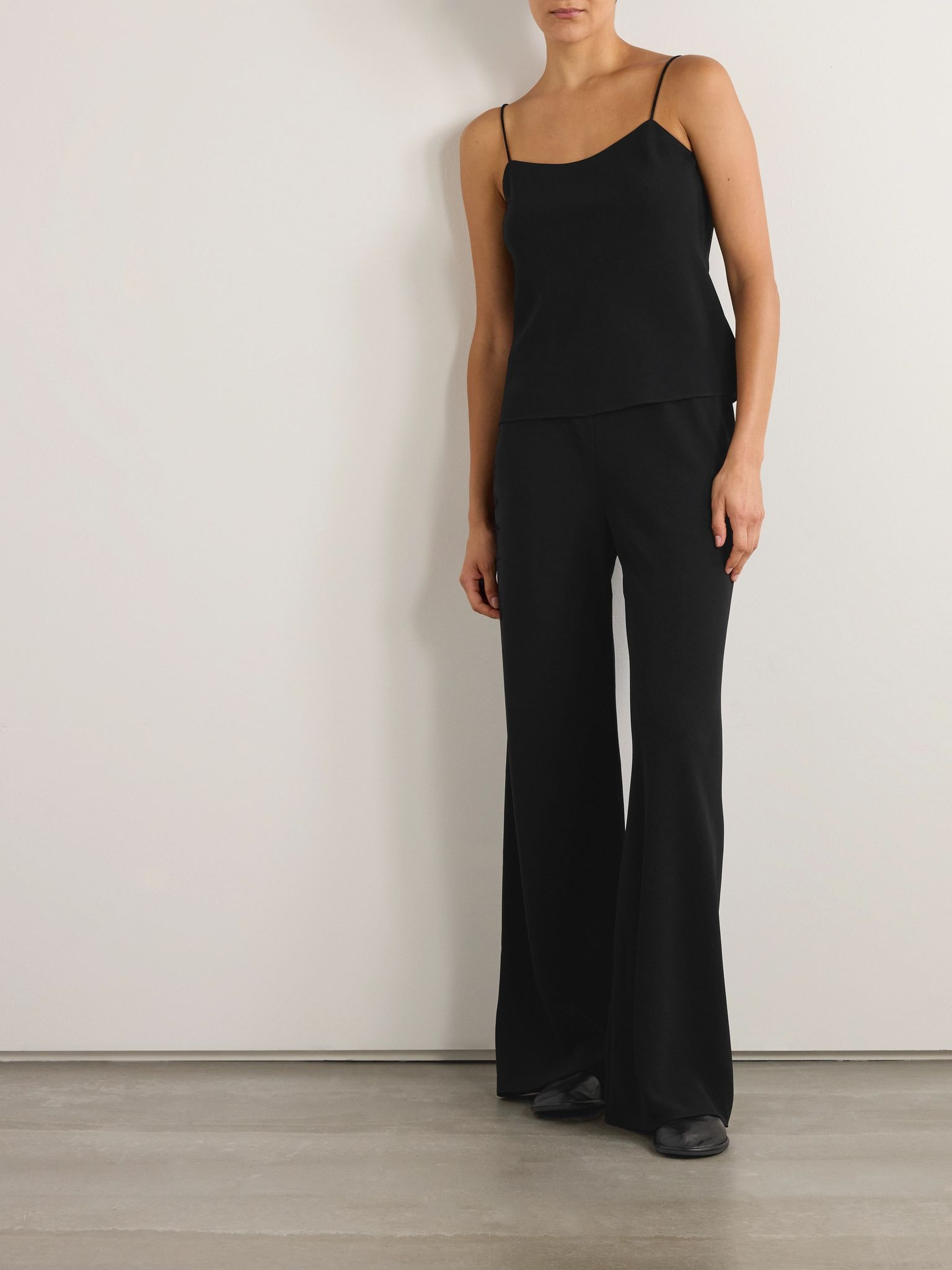 Essentials Gala crepe wide-leg pants Black - 2