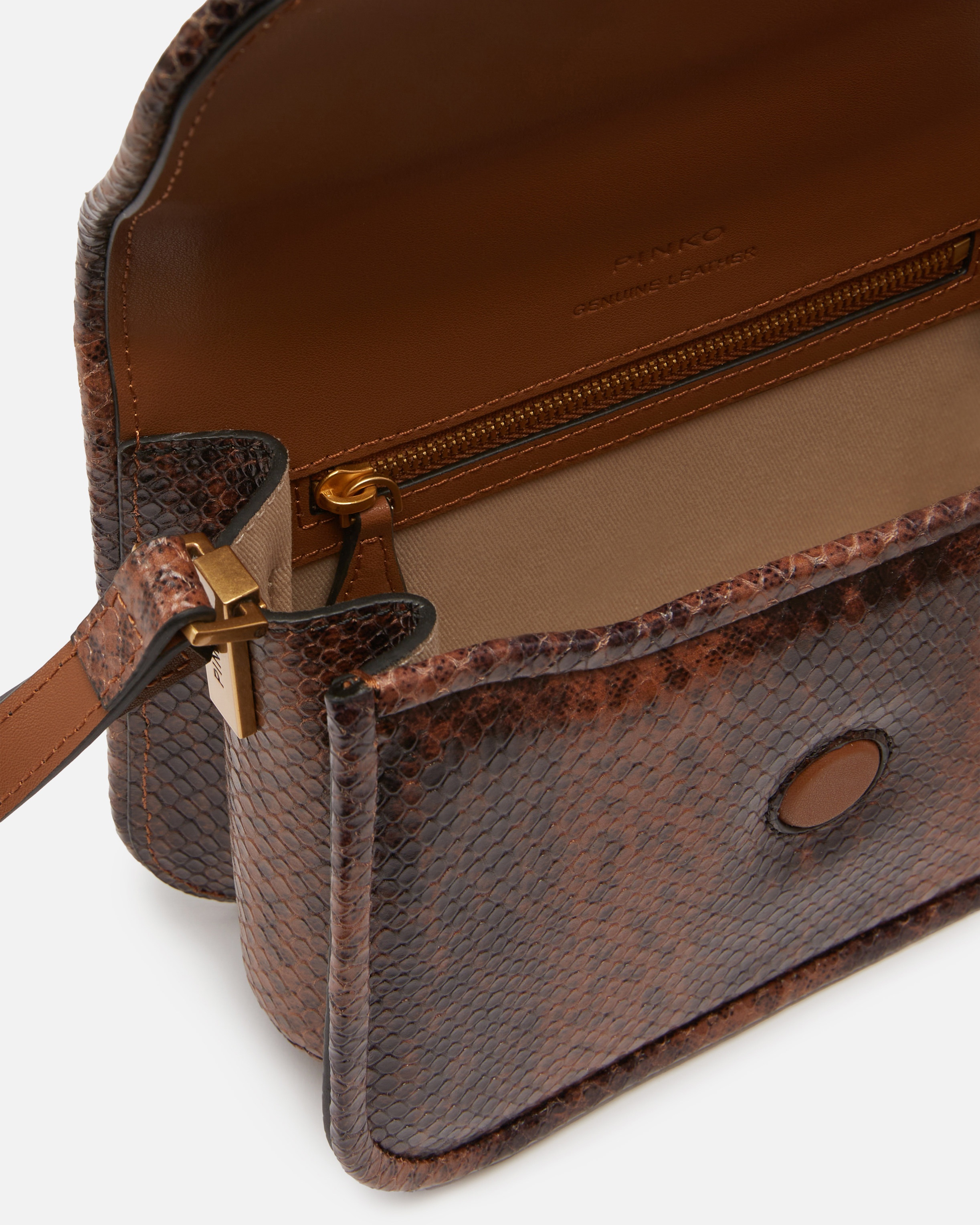REPTILE PRINT LOVE BAG SQUARE SHOULDER BAG - 4