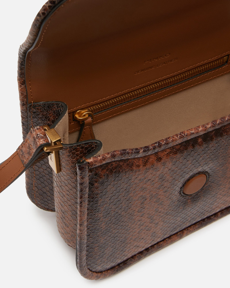 REPTILE PRINT LOVE BAG SQUARE SHOULDER BAG 4