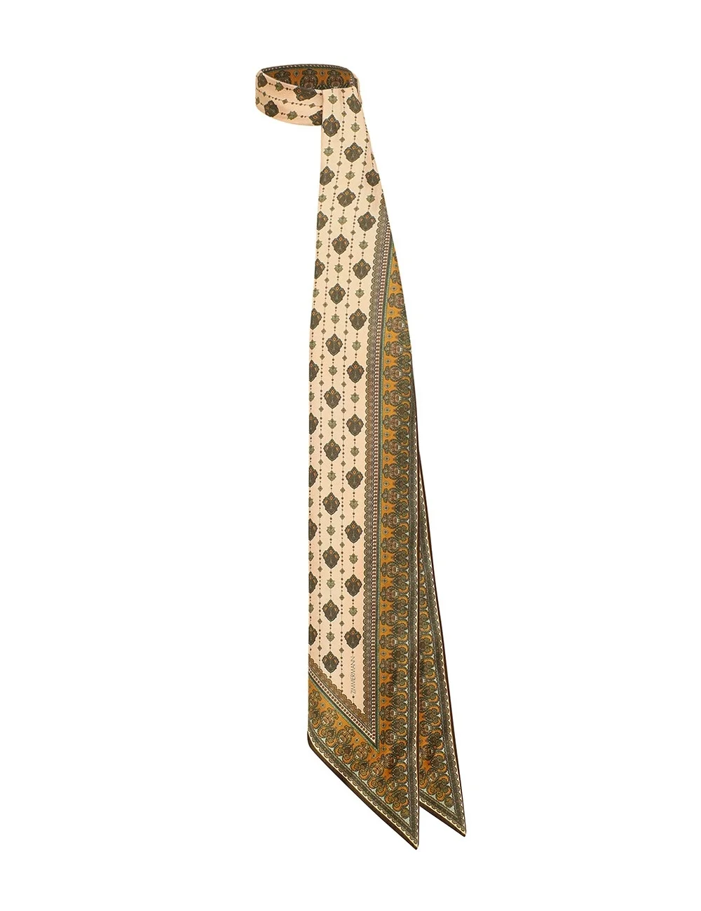 PRINTED SILK NECK SCARF - 1