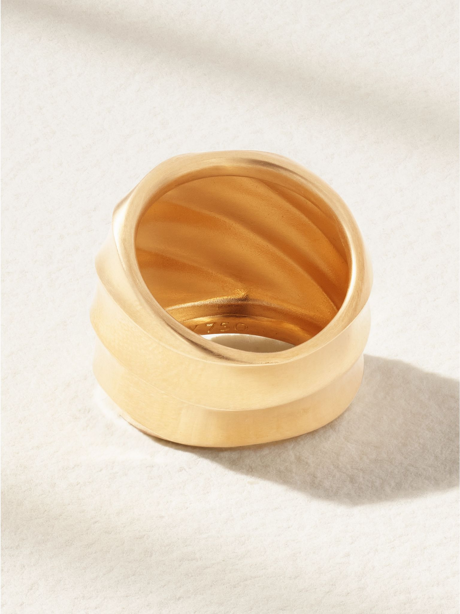 + NET SUSTAIN Cable Edge 18-karat recycled gold ring Gold - 3