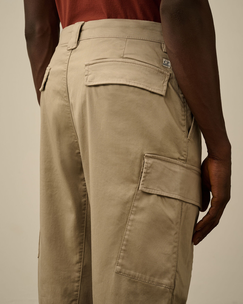Stretch Sateen Loose Cargo Pants 6