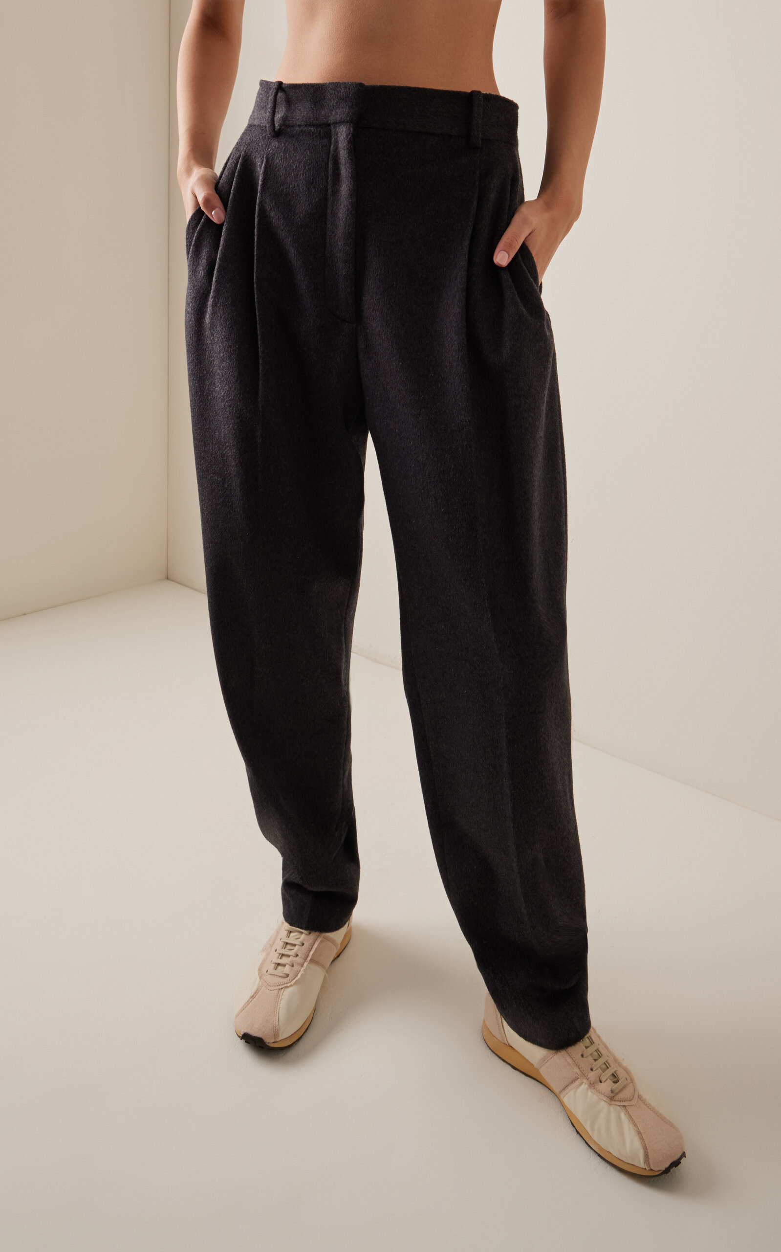 Richelle Cashmere Straight-Leg Pants grey - 3