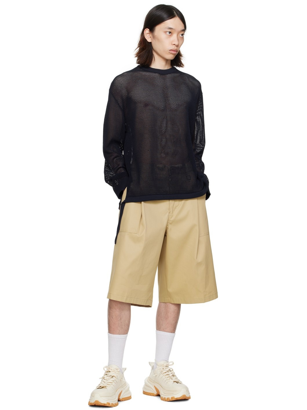 Navy Drawstring Sweater - 4