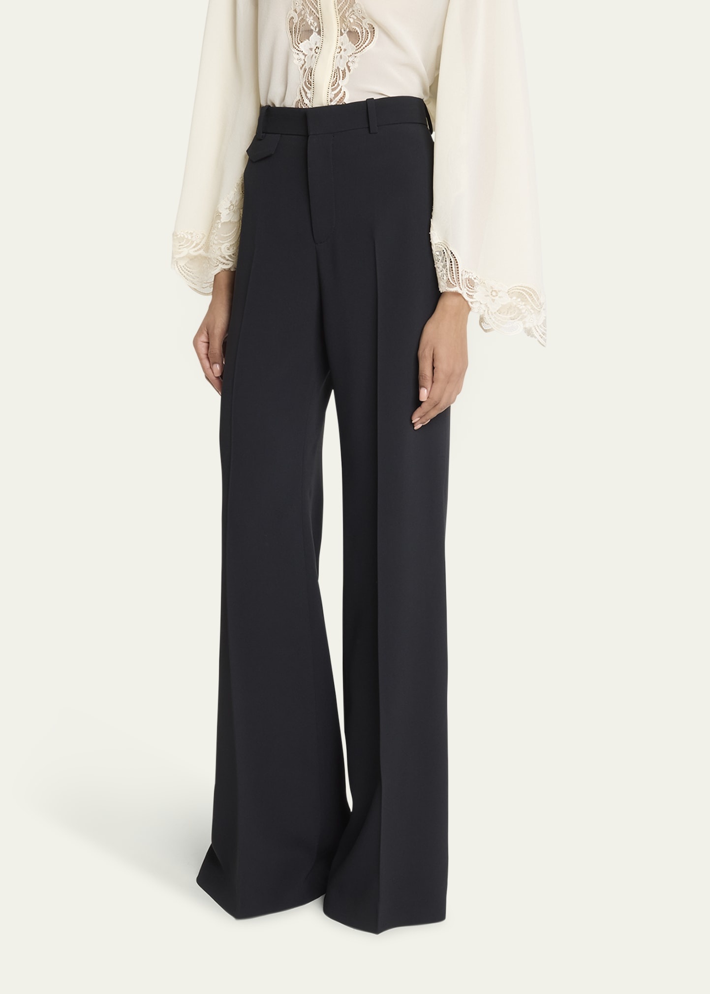 Soft Crepe Wide-Leg Pants - 4