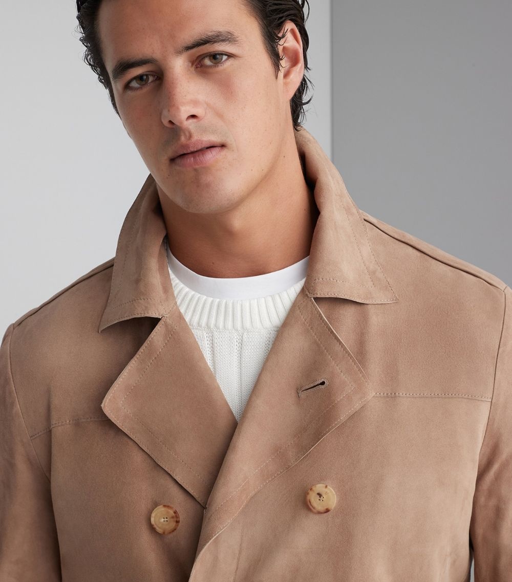 Brunello Cucinelli Suede Trench Coat | harrods | REVERSIBLE