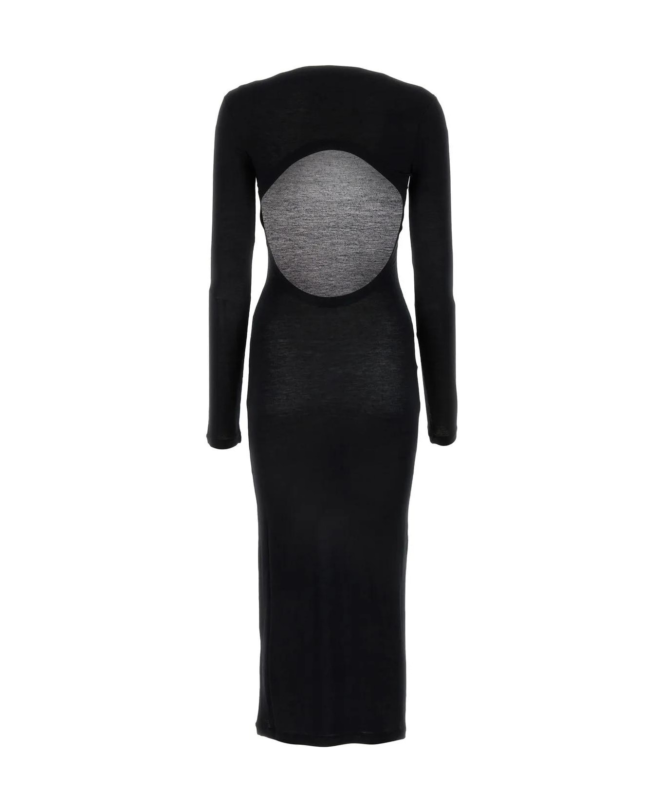 Black Viscose Blend Dress - 3