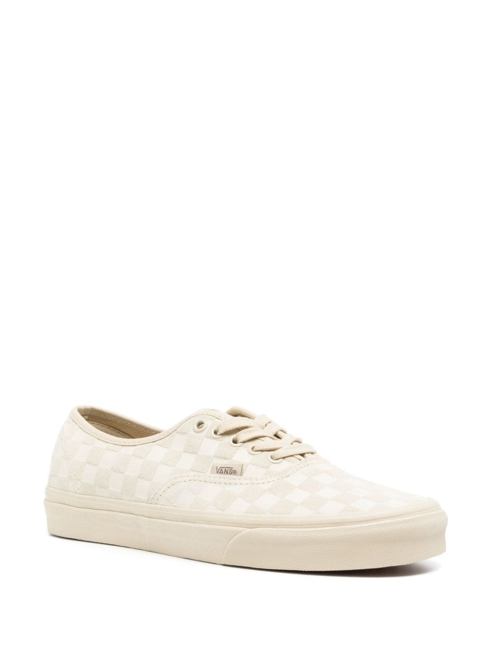 logo-patch check-pattern sneakers - 2