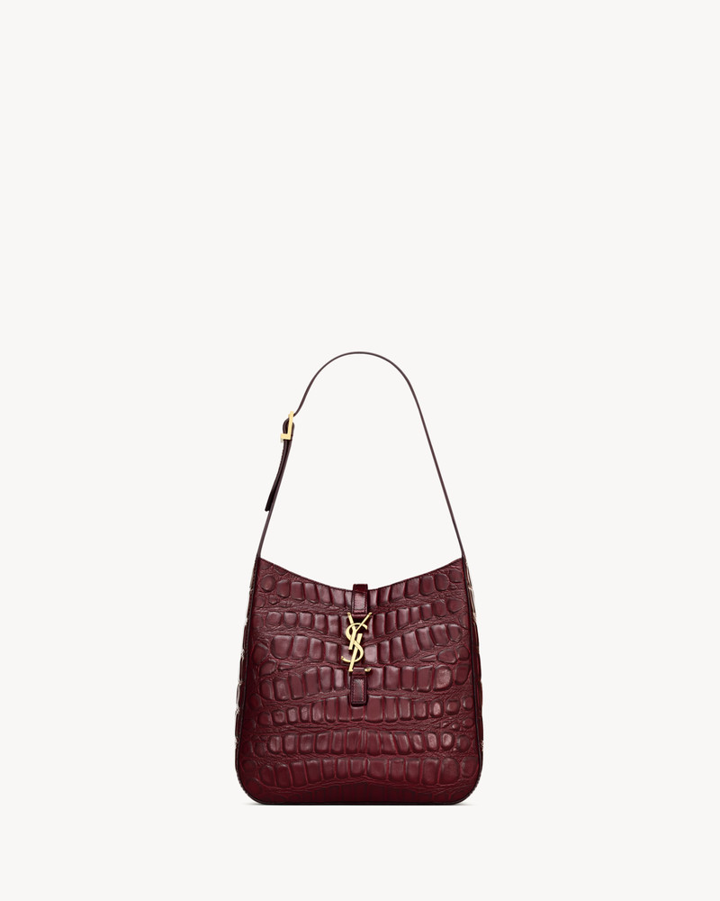 LE 5 À 7 SUPPLE SMALL IN CROCODILE-EMBOSSED LEATHER 1