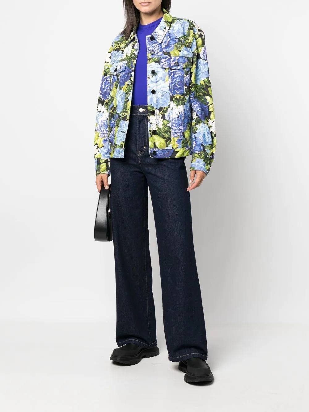 KENZO ロゴパッチワイドレッグジーンズ 【関税込】 KENZO logo-patch wide leg jeans | REVERSIBLE