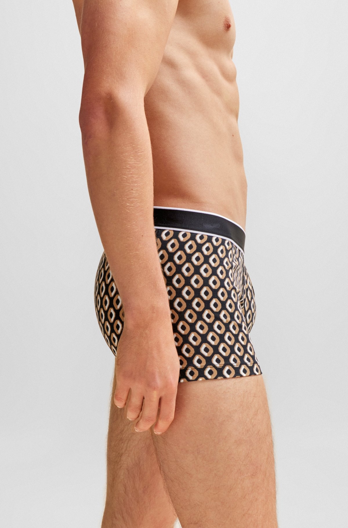 STRETCH-COTTON REGULAR-RISE TRUNKS WITH SEASONAL PRINT - 5