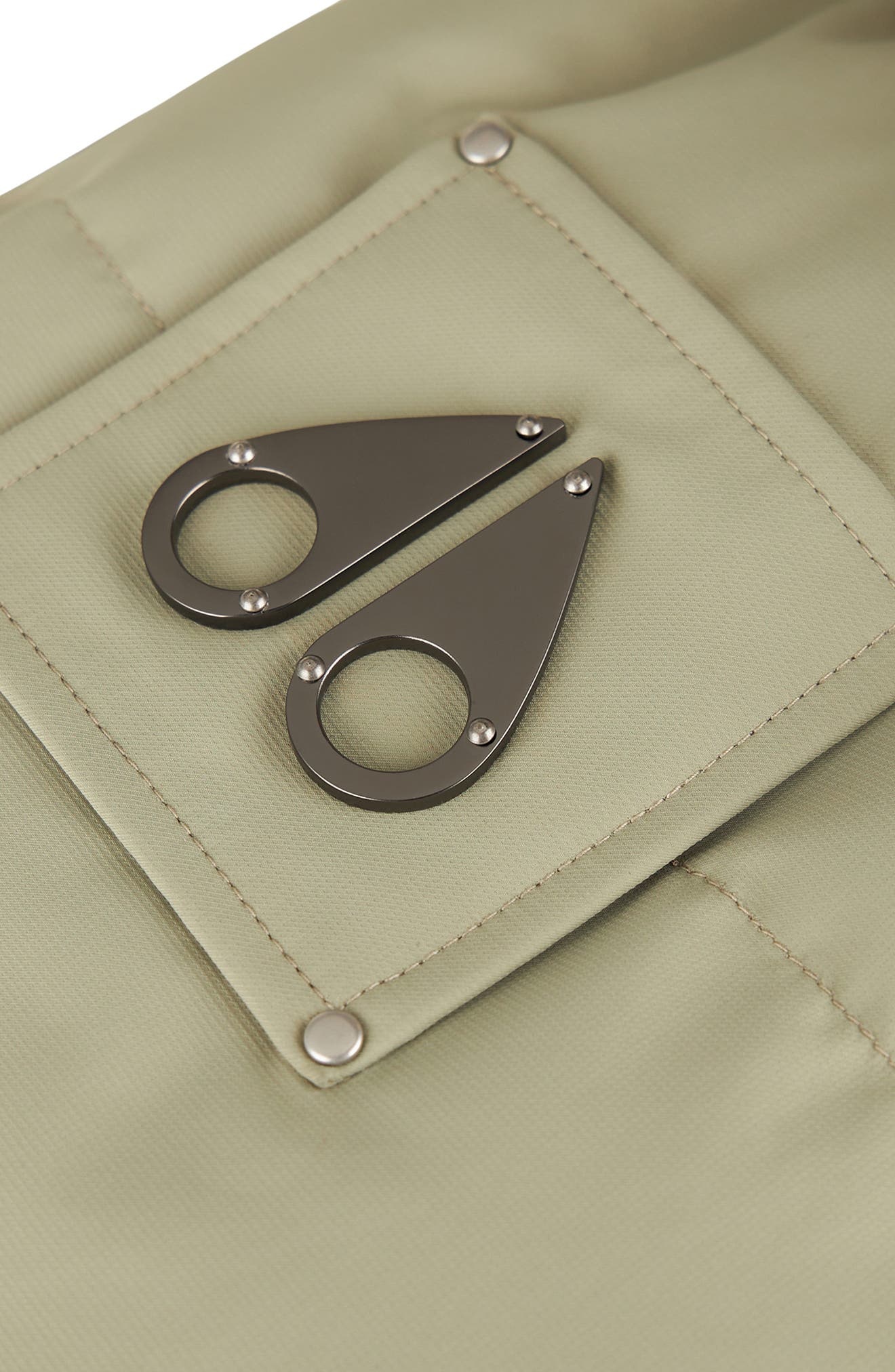 Moose Knuckles Cloud Down Puffer Bomber Jacket with Removable Hood in Sage at Nordstrom - 6