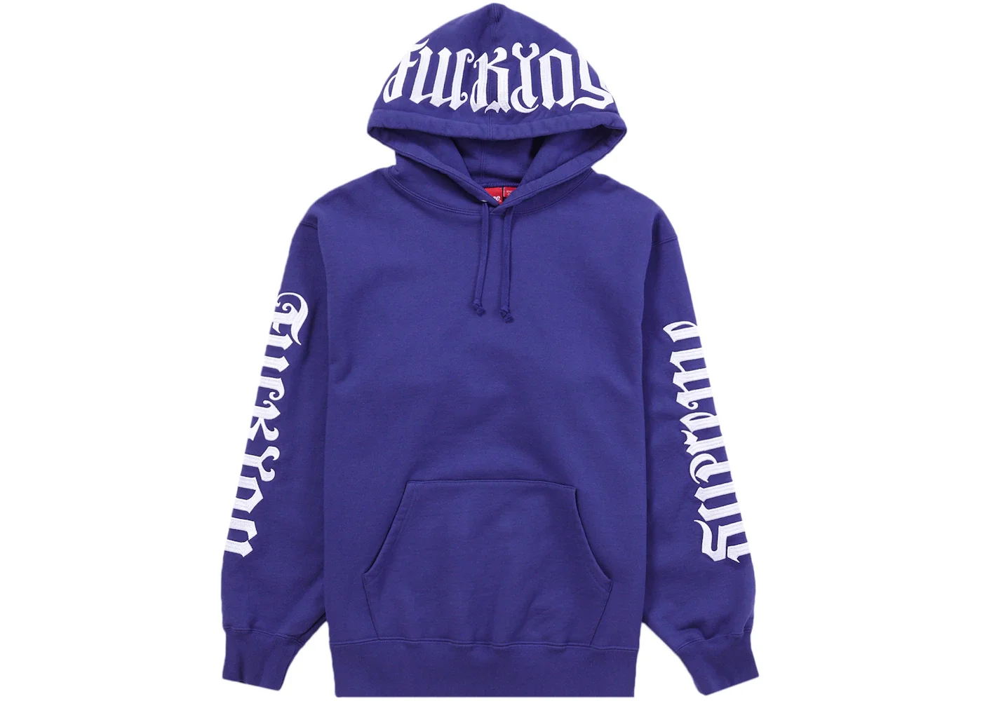 Supreme Ambigram Hooded Sweatshirt Washed Navy - 1