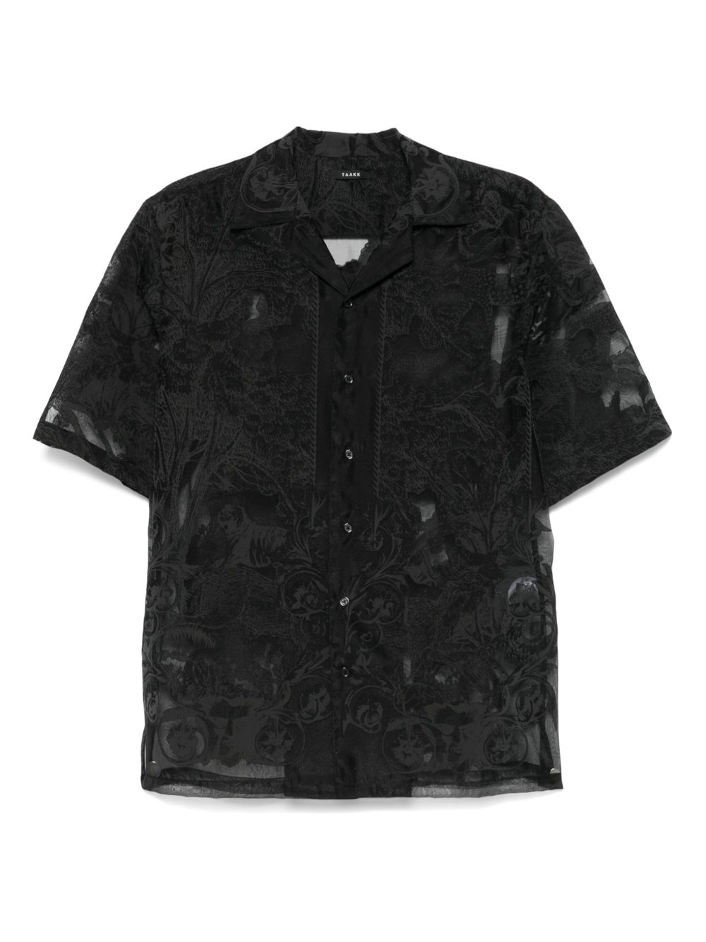 ornament semi-sheer shirt - 1
