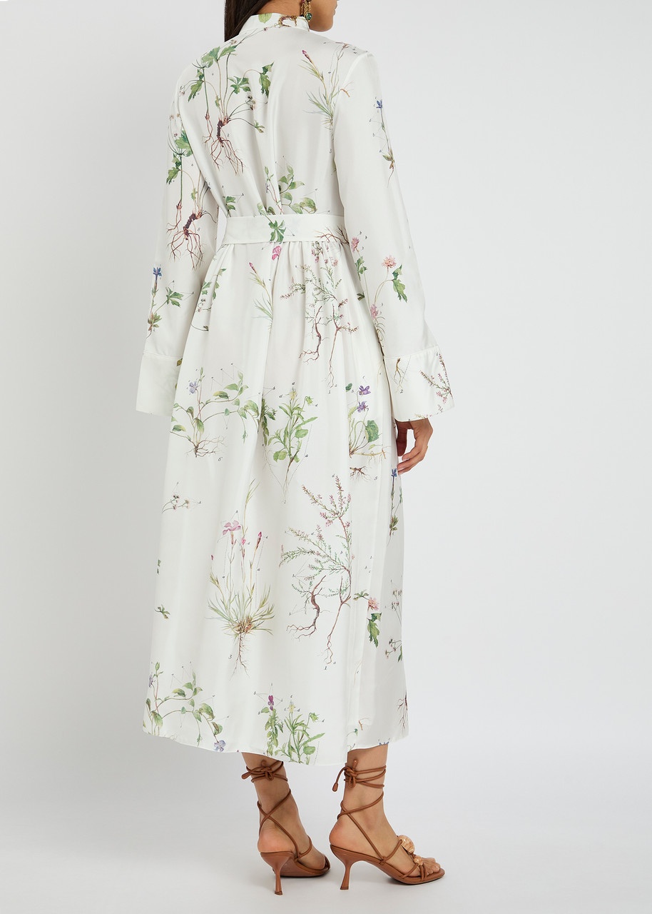 Erdem Floral-print Silk Midi Shirt Dress - 3