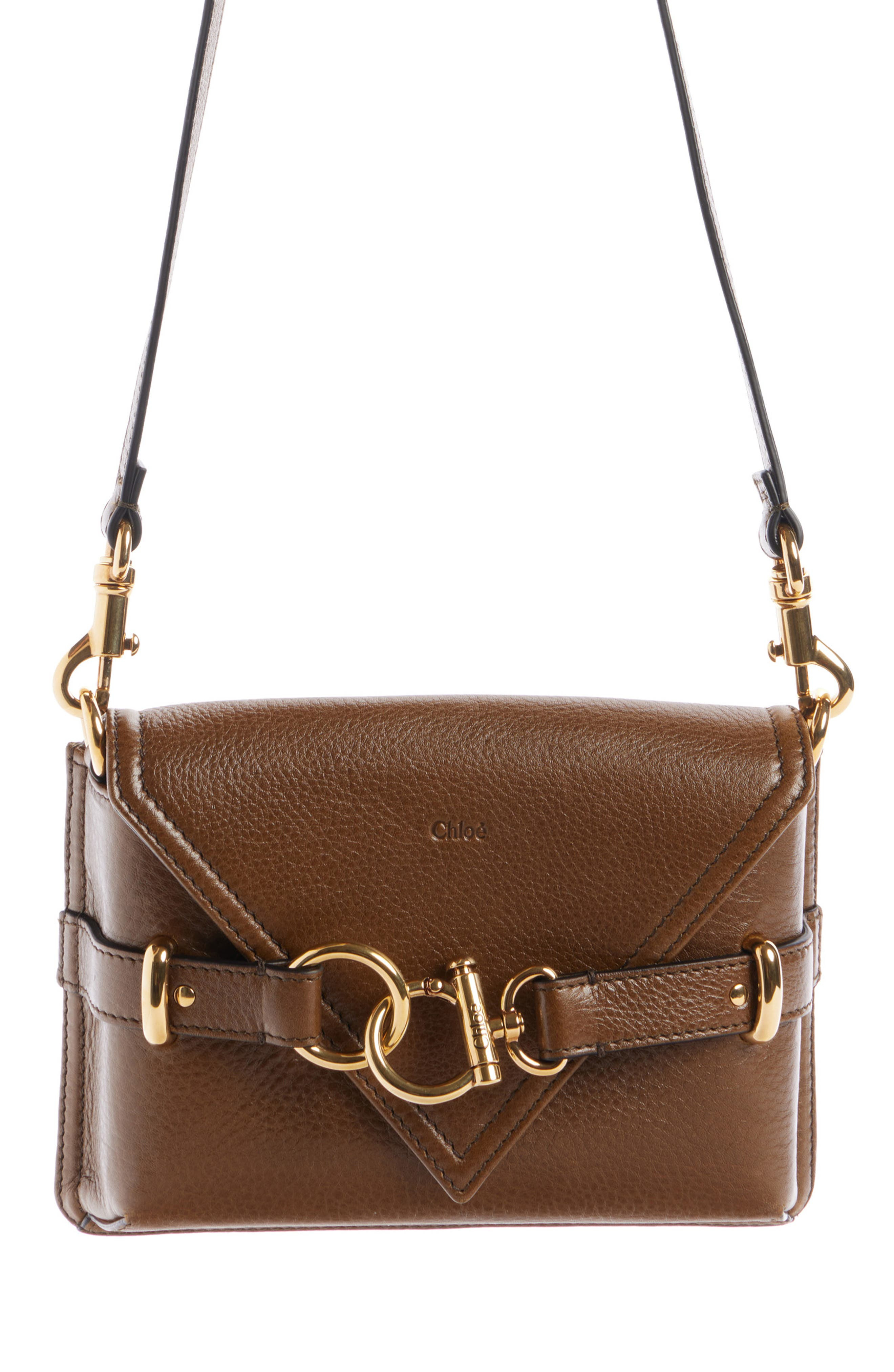 Chloé Mini Cape Leather Crossbody Bag in Dark Khaki 20V at Nordstrom - 1