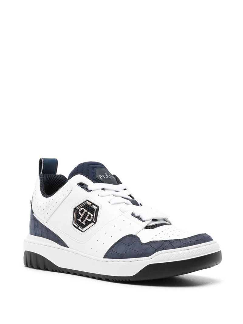 PHILIPP PLEIN crocodile-effect leather sneakers outlook
