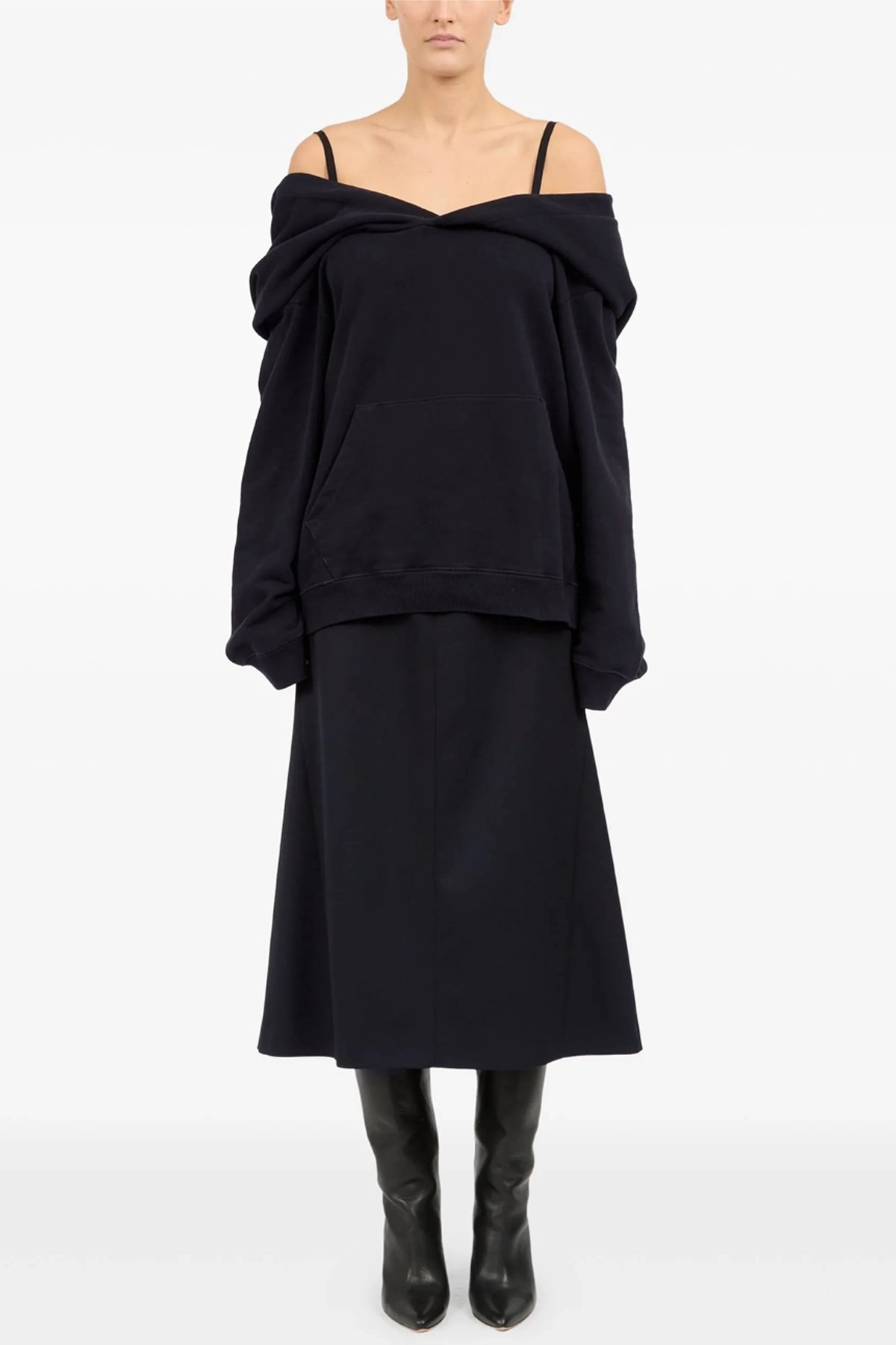 Off-shoulder hoodie - 3